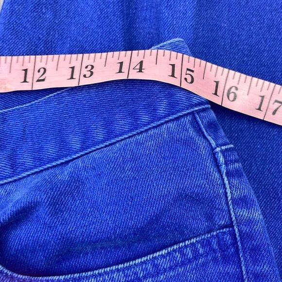 New York Jeans Women's High Waisted Straight Leg Jeans Royal Blue Size 12 - Picture 8 of 11